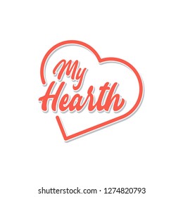 My hearth, Valentine's day vector illustartion