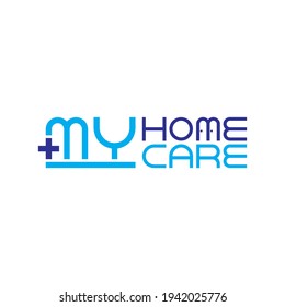 MY HOME CARE health service logo design vector