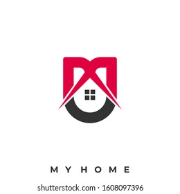 My Home Illustration Vector Template. Suitable for Creative Industry, Multimedia, entertainment, Educations, Shop, and any related business