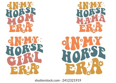 In My Horse Mom Era, In My Horse mama Era, In My Horse Girl Era, In My Horse Era retro T-shirt