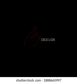 mi logotipo de escritura a mano inicial para la identidad