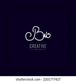 My initial handwritten vector for identity handwritten logo, signature with modern and abstract initials