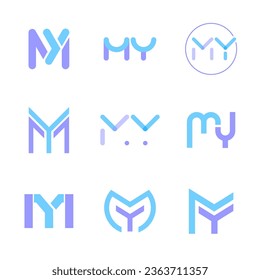 MY Initial Letter Collection Set Logo