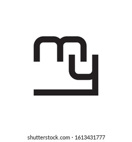 MY initial letter logo template vector icon design