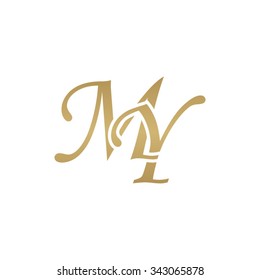 MY initial monogram logo