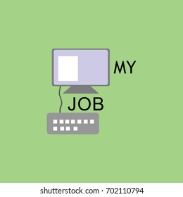 My Job Vector Template Design