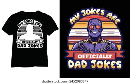 Meine Witze sind Offiziell Papa Witze lustiges Vatertag T-Shirt Bestes Papa Shirt Geschenk für Papa