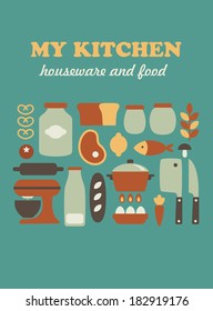 my kitchen card design. vector illustration