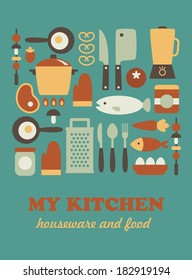 my kitchen card design. vector illustration