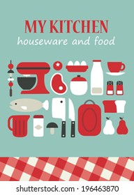 my kitchen card design. vector illustration