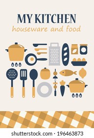 my kitchen card design. vector illustration