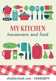 my kitchen card design. vector illustration