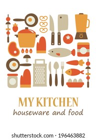 my kitchen card design. vector illustration