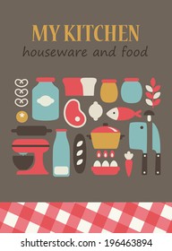 my kitchen card design. vector illustration
