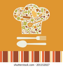 my kitchen card design. vector illustration