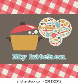 my kitchen card design. vector illustration