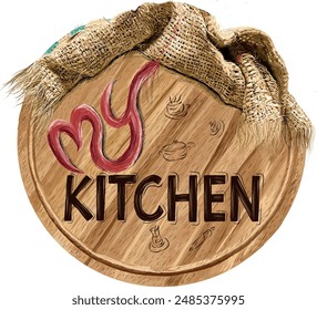 my kitchen vectoral design drawing
