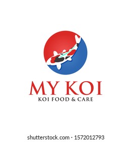 my koi logo inspiration.modern design.vector illustration concept