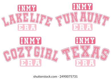 In my lake life era, in my fun aunt era, in my cozy girl era, in my Texas era Retro T-shirt