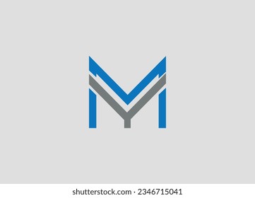 MY letter logo design and company logo