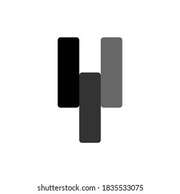 MY letter logo design vector