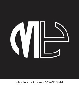 MY Letter logo monogram with oval shape negative space design template