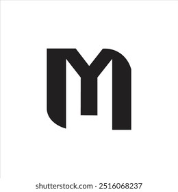 My letter unique, creative art and vector art icon business logo design
