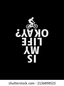 is my life bicycle vector design
