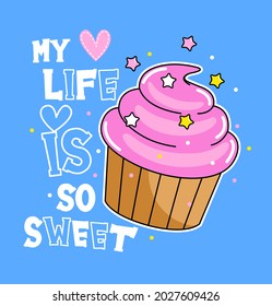 MY LIFE IS SO SWEET, ICE CREAM ILLUSTRATION