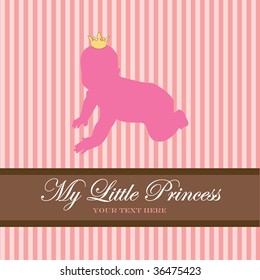 My Little Princess baby card