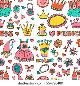 My little princess Hand drawn doodle elements