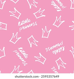 my little princess pattern, textile paper design