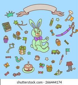 my little princs first birthday set with a ittle bunny