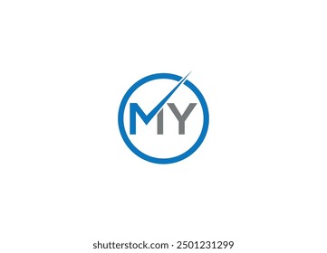 MY logo design vector icon template with white background