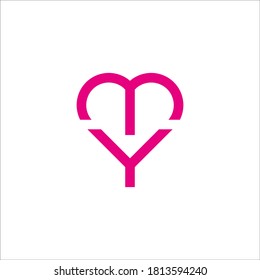MY logo design vector sign