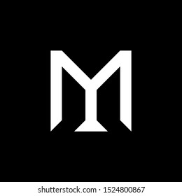 MY logo monogram icon vector template