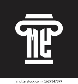MY Logo monogram with pillar style design template