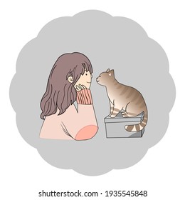 
Meine liebenswerte Katze und Einsamkeit.