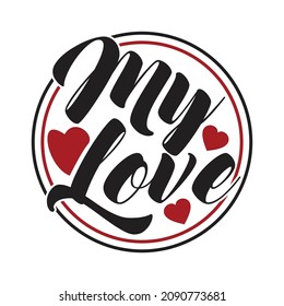 my love graphic, heart - internal organ, hello my love, valentine card