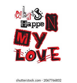 my love vector illustration editable - romance quotes 