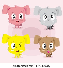 my lovely cute dog vector 