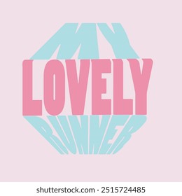 My Lovely Runner Blue pink Font