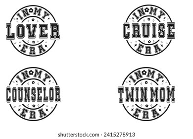 In My Lover Era, In My Cruise Era, In My Counselor Era, In My Twin Mom Era retro T-shirt