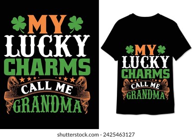 my lucky charms call me grandma t shirt
