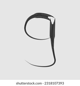 Mein fertiges Vektorgrafik-Zahlendesign