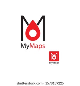 My Maps Logo Template Design For Mobile App Business
