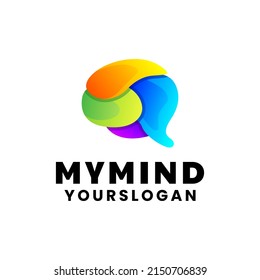 diseño del logotipo de gradiente de mi mente