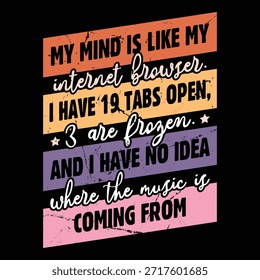 My Mind is Like My Internet Browser 19 Tabs