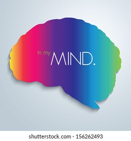 In my mind. Vector illustration.
