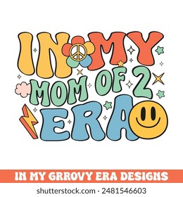 In my mom of two era groovy retro design, groovy retro family designs